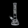 Glass Beaker Ice Bong with Tribal Drummer Print Glass Beaker Ice Bong with Tribal Drummer Print