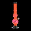 Acrylic Straight Double Bubble Bong in Orange Acrylic Straight Double Bubble Bong in Orange