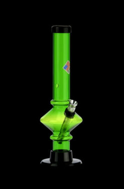 Acrylic Straight Tube UFO Base Bong - Green