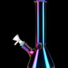 Glass Beaker Base Ice Bong with Metallic Finish Glass Beaker Base Ice Bong with Metallic Finish