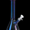 Glass Beaker Base Ice Bong with Metallic Finish Glass Beaker Base Ice Bong with Metallic Finish