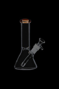 Glass Beaker Base Ice Bong with Colored Mouthpiece