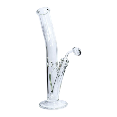 Glass Straight Tube Bong with Bowl & Banger